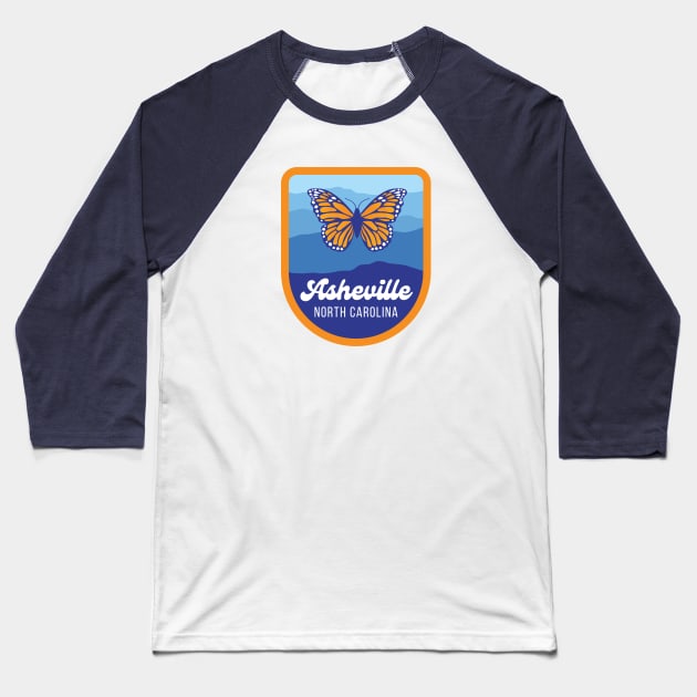 Asheville North Carolina Tourist Souvenir Baseball T-Shirt by carolinafound